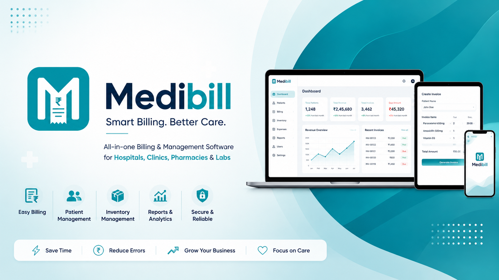 MediBill B2A: B2B Wholesale Pharmacy Distribution & POS Billing Platform